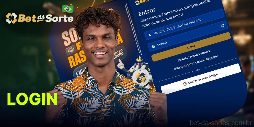 Acesso à conta – login seguro na Bet Da Sorte via site ou aplicativo