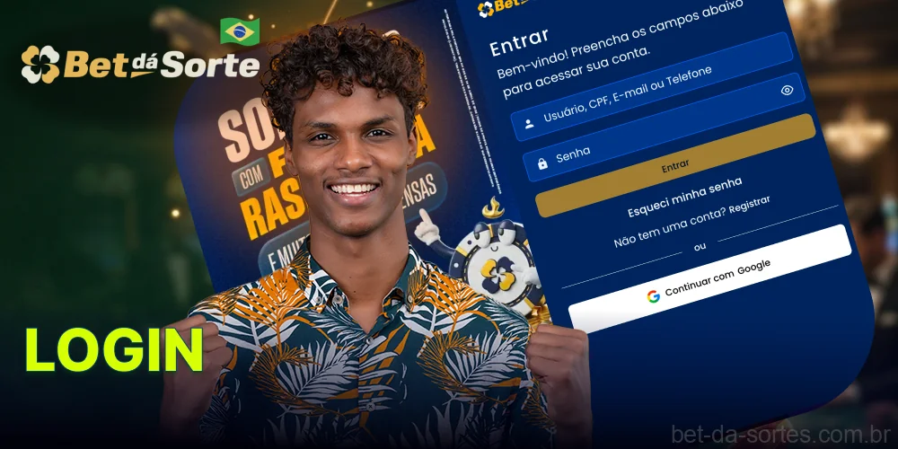 Acesso à conta – login seguro na Bet Da Sorte via site ou aplicativo