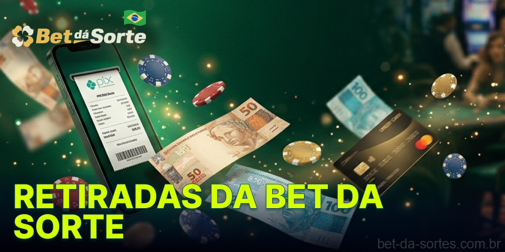 Processo de retiradas e saques na Bet Da Sorte para jogadores brasileiros